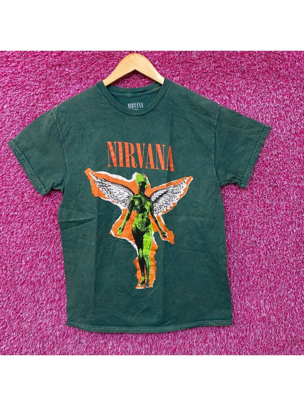 Nirvana In Utero Album Cover Art Angel Grunge T-Shirt Medium